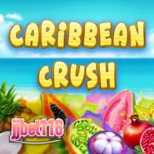 Tampilan visual slot Caribbean Crush dengan tema tropis dan simbol buah-buahan